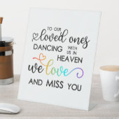 レインボーハートスクリプト踊りイン天国結婚ズ 台座サイン (インサイチュ)