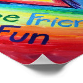 レインボーハートスピリットワーズアートポスタープリント ポスター (角)