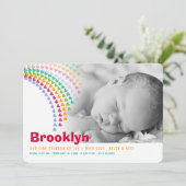 レインボーハートスプリンクルベビー誕生発表 案内状 (スタンド正面)