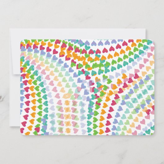 レインボーハートスプリンクルベビー誕生発表 案内状 (裏面)