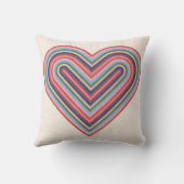 レインボーハートバレンタインデー枕 – サーモンピンク クッション (裏面)