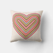 レインボーハートバレンタインデー枕 – ピンク クッション (裏面)