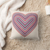 レインボーハートバレンタインデー枕 – Burgundy クッション (ブランケット)