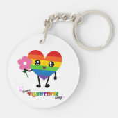 レインボーハートバレンタインデー キーホルダー (裏面)
