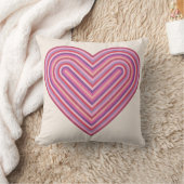 レインボーハートバレンタイン枕 – プラム クッション (ブランケット)
