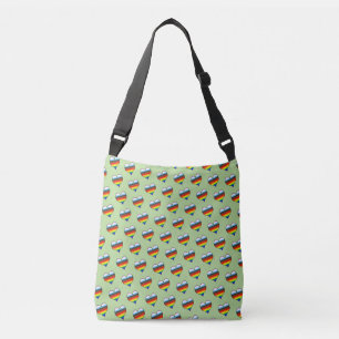 レインボーハートパターンクロスボディバッグ クロスボディバッグ