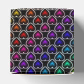 レインボーハートパターンハート優先ボックス フェイバーボックス (上部)