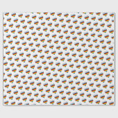 レインボーハートパターンラッピング紙 ラッピングペーパー (フラット)