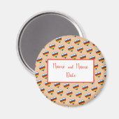 レインボーハートパターン磁石 マグネット (正面/裏面)