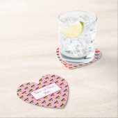 レインボーハートパターン紙コースター ペーパーコースター (インサイチュ)