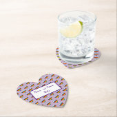 レインボーハートパターン紙コースター ペーパーコースター (インサイチュ)