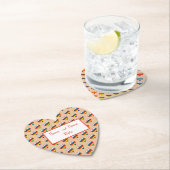 レインボーハートパターン紙コースター ペーパーコースター (インサイチュ)