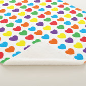 レインボーハートパターン シェルパブランケット (3/4)