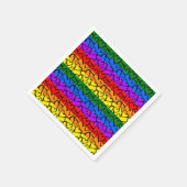 レインボーハートパターン スタンダードカクテルナプキン (角)