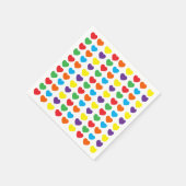 レインボーハートパターン スタンダードカクテルナプキン (角)