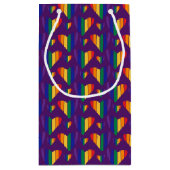 レインボーハートパターン スモールペーパーバッグ (裏面)