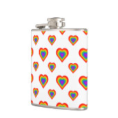 レインボーハートパターン フラスク (左)