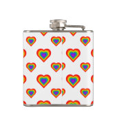 レインボーハートパターン フラスク (裏面)