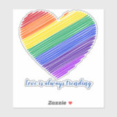 レインボーハートパーソナライズされた、ノートパソコンステッカー シール (シート)
