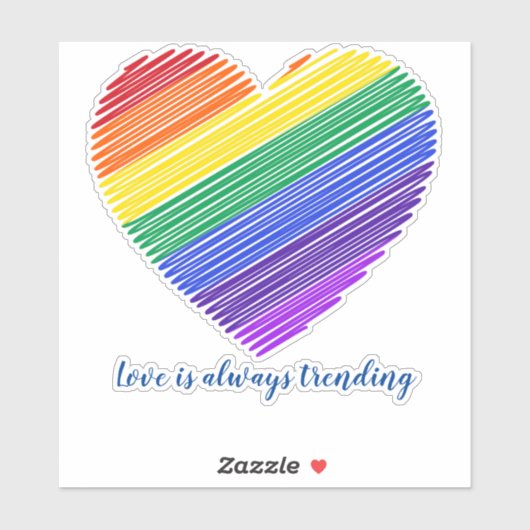 レインボーハートパーソナライズされた、ノートパソコンステッカー シール (シート)