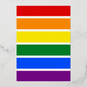 レインボーハートファンシーNothing Just Love LGBTQ 箔招待状 (裏面)