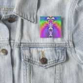 レインボーハートフラクタル 缶バッジ (インサイチュ)