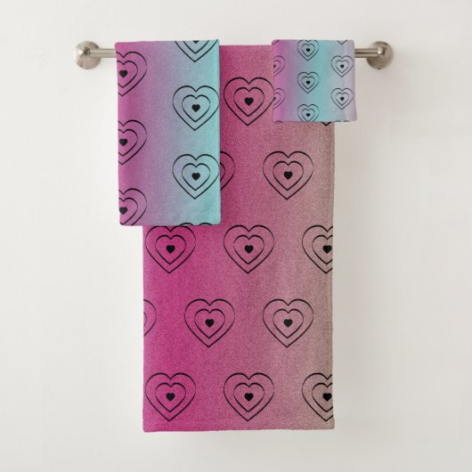 レインボーハートブラックプライドハート バスタオルセット (インサイチュ)