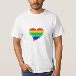 レインボーハートプライドカラーlgbt lgbtq tシャツ