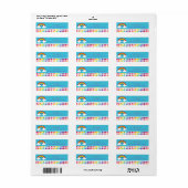 レインボーハートベビーガール住所 シール (フルシート)