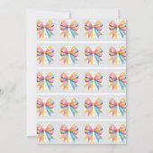 レインボーハートボーベビーシャワー 招待状 (裏面)