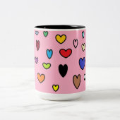 レインボーハートマグ ツートーンマグカップ (中央)