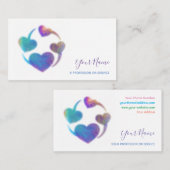 レインボーハートメンタルヘルスのホワイトバスでのコーチング 名刺 (正面/裏面)