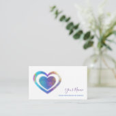 レインボーハートメンタルヘルスの白コーチング 名刺 (スタンド正面)