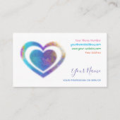 レインボーハートメンタルヘルスの白コーチング 名刺 (裏面)