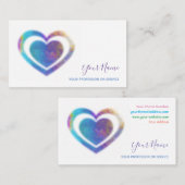 レインボーハートメンタルヘルスの白コーチング 名刺 (正面/裏面)