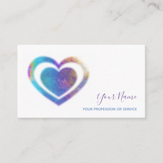 レインボーハートメンタルヘルスの白コーチング 名刺 (正面)