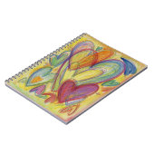 レインボーハートラブアートノートブックジャーナル ノートブック (左側)