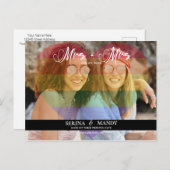 レインボーハート写真ゲイプライド日付の保存 ポストカード (正面/裏面)