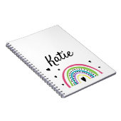 レインボーハート小さな女の子スパイラルフォトノートブック ノートブック (右側)