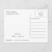 レインボーハート愛はラブウェディング日付を保存 案内ポストカード (裏面)