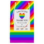 レインボーハート愛は愛結婚の スモールペーパーバッグ (正面)