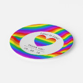 レインボーハート愛は愛結婚の ペーパープレート (アングル)