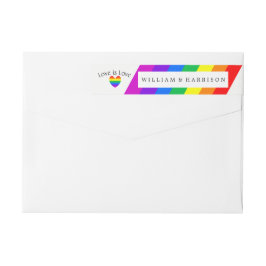 レインボーハート愛は愛結婚の ラップアラウンドラベル