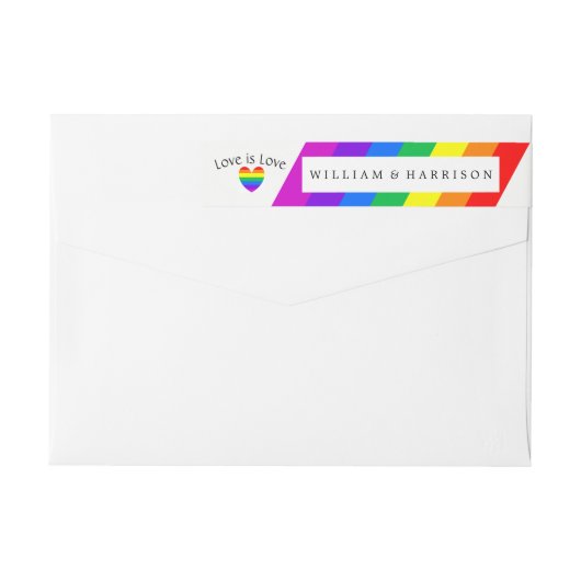 レインボーハート愛は愛結婚の ラップアラウンドラベル (裏面)