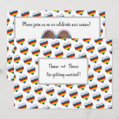 レインボーハート招待状 招待状 (正面/裏面)