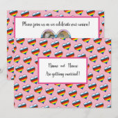 レインボーハート招待状 招待状 (正面/裏面)