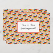 レインボーハート招待状 招待状 (正面/裏面)