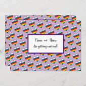 レインボーハート招待状 招待状 (正面/裏面)