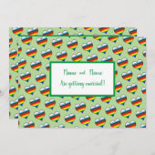 レインボーハート招待状 招待状 (正面/裏面)