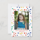 レインボーハート教室バレンタインの写真カード サンキューカード (正面)